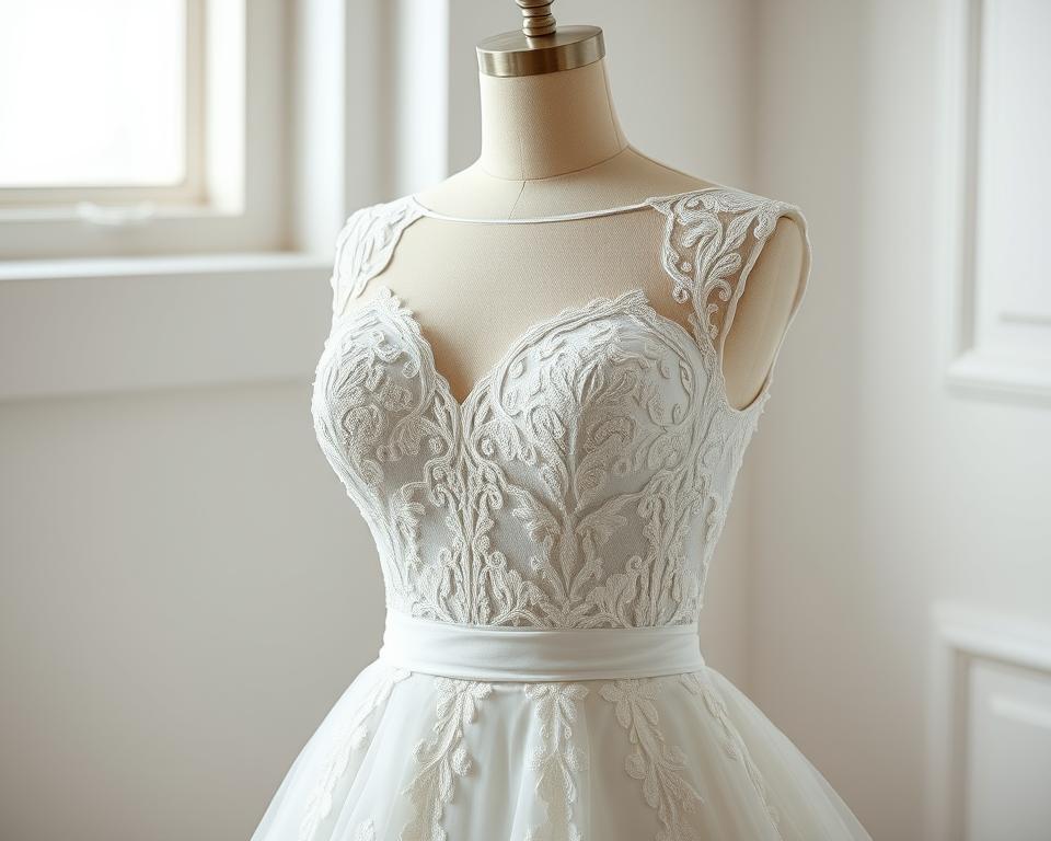 Biała suknia ślubna na manekinie, symbolizująca znaczenie sukni ślubnej w snach