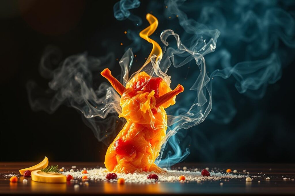 Jedzenie zmieniające formę symbolizujące transformację w snach