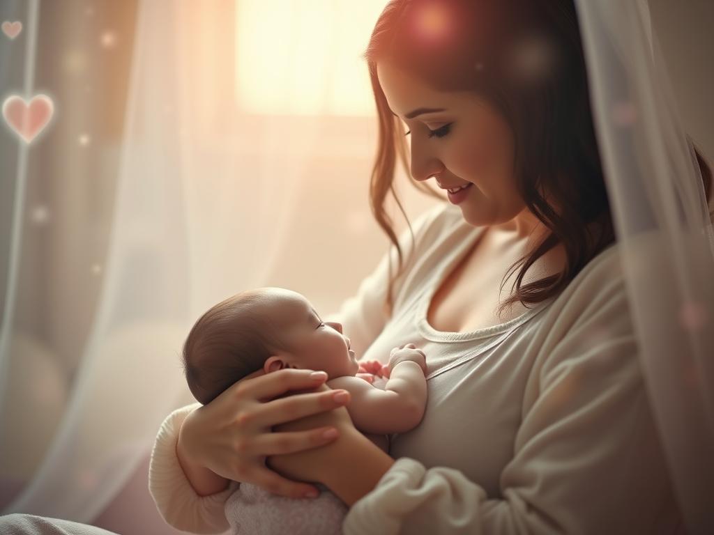 Kobieta karmiąca dziecko piersią we śnie - sennik karmić piersią