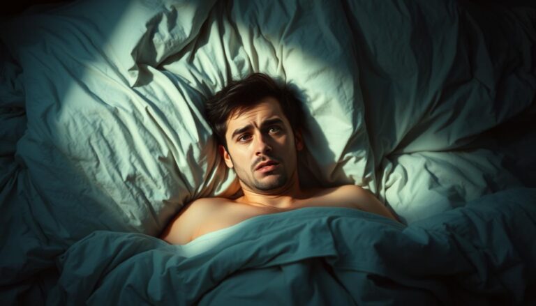 Osoba budząca się z koszmaru o agresji - sennik agresja