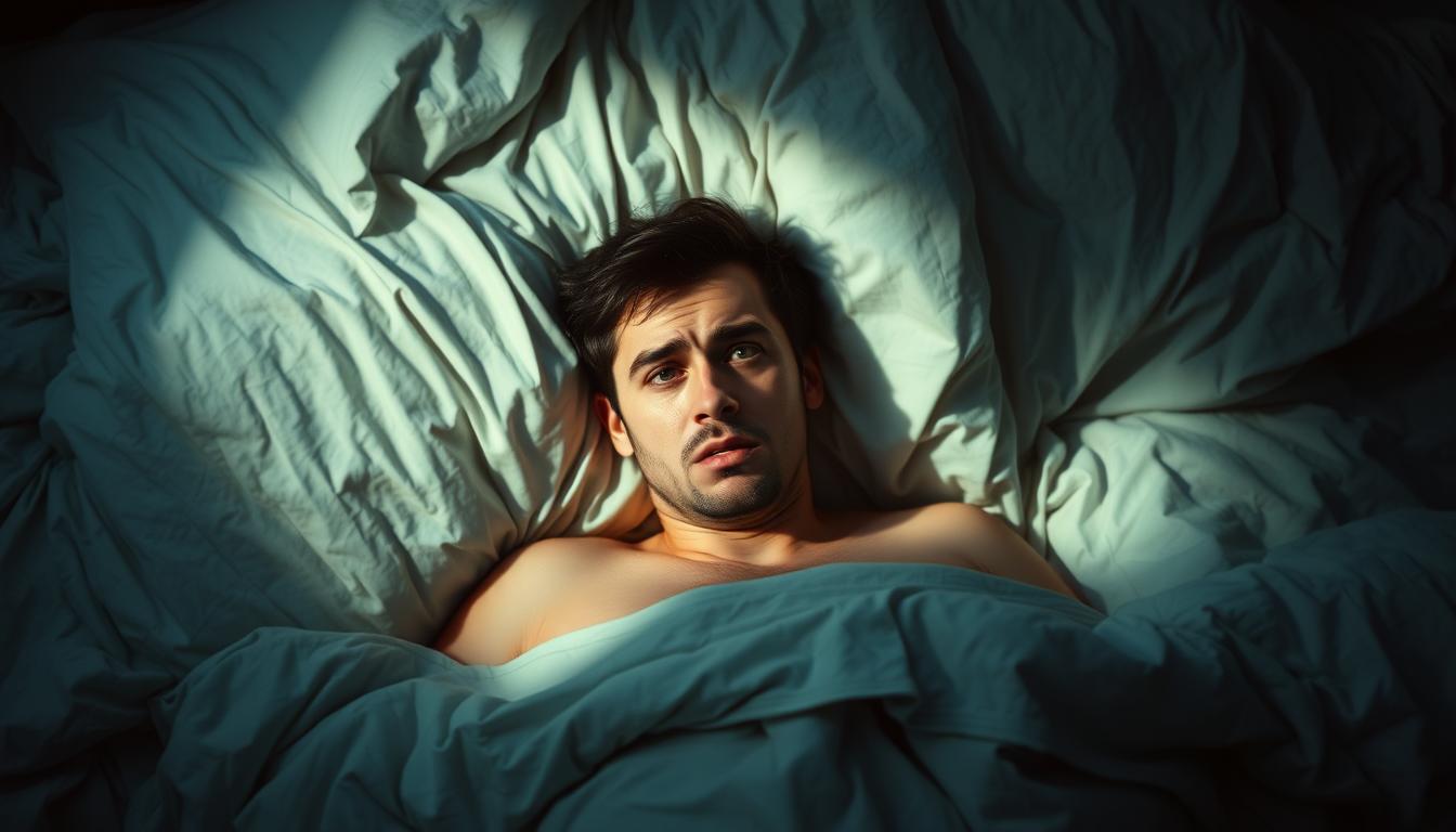 Osoba budząca się z koszmaru o agresji - sennik agresja