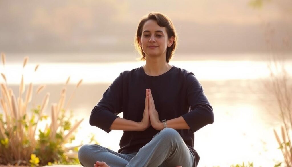 Osoba medytująca, symbolizująca refleksję nad znaczeniem snów