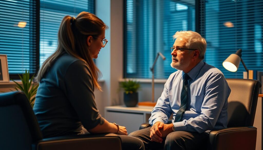 Osoba rozmawiająca z psychologiem o swoich snach