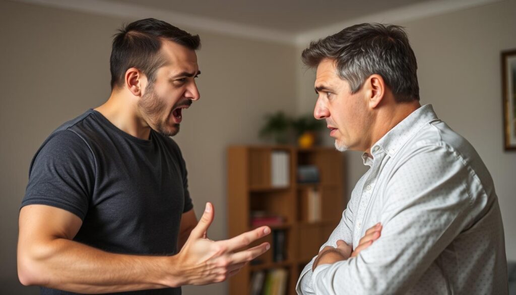 Osoba wyrażająca gniew w kierunku drugiej osoby - sennik krzyczeć na kogoś