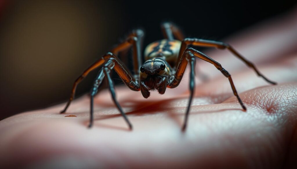 Pająk gryzący osobę w rękę, sennik pająk gryzie