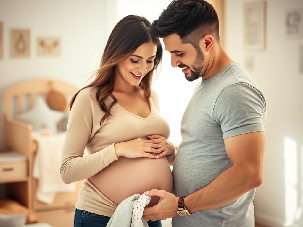 Para oczekująca dziecka, symbolizująca sny o zakładaniu rodziny