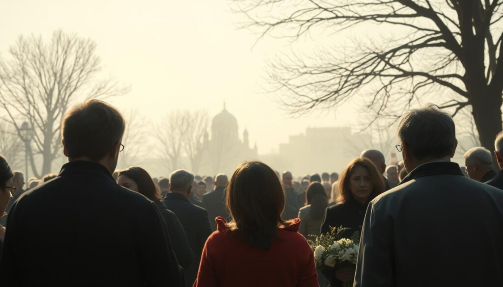 Pogrzeb nieznajomego we śnie - odległa ceremonia pogrzebowa