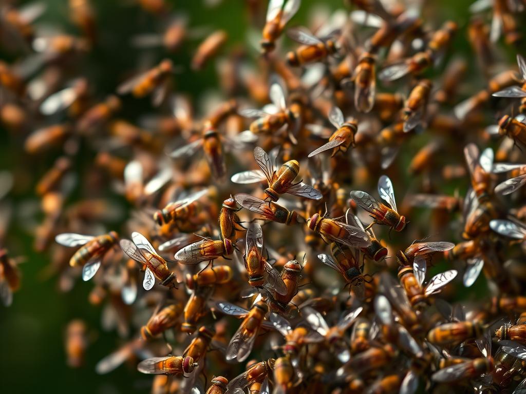 Rój much, sennik muchy