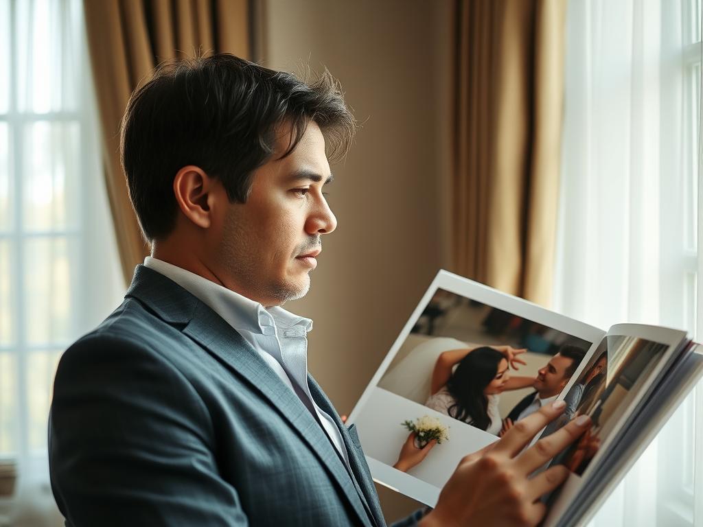 Samotna osoba marząca o ślubie, symbolizująca znaczenie snów o własnym ślubie dla singli