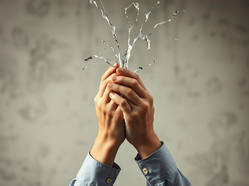 Symboliczne przedstawienie utraty kontroli i niepewności