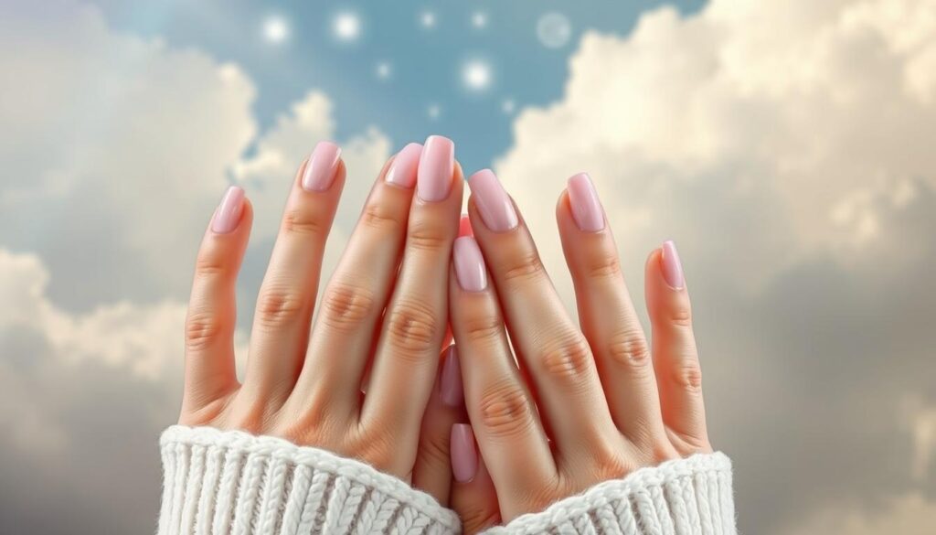 Zadbane dłonie z pięknymi paznokciami symbolizujące sennik paznokcie