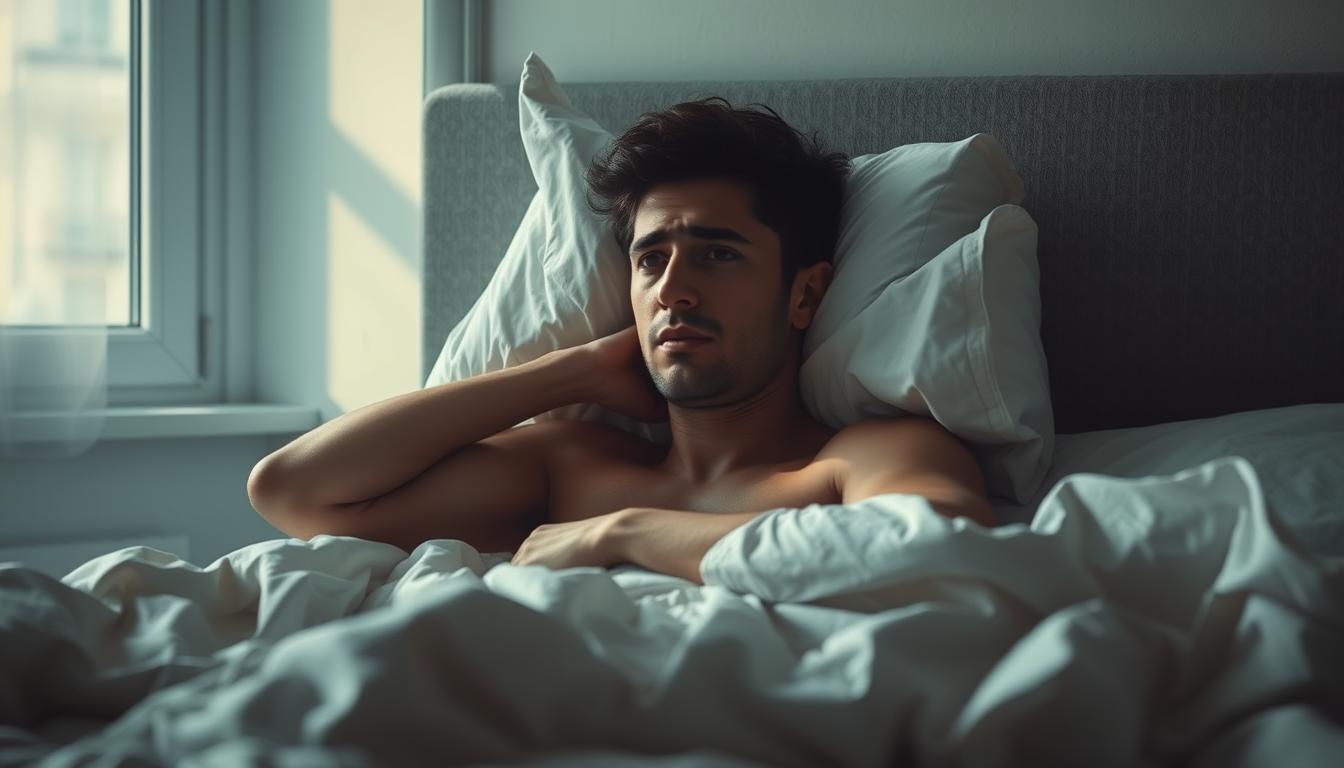 Osoba budząca się z koszmaru o wypadku - sennik wypadki