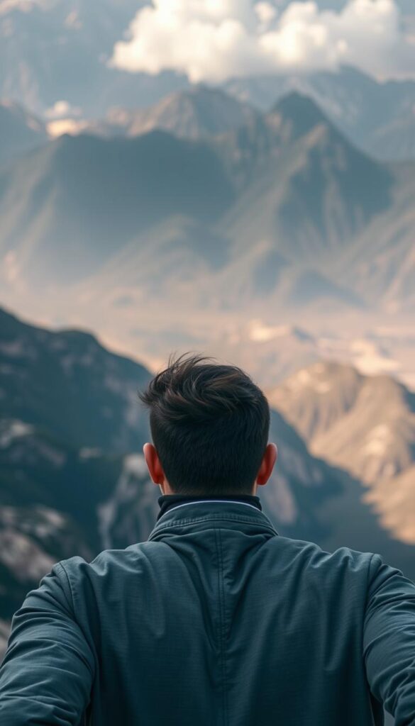 Osoba patrząca w dół z wysokiego punktu - sennik wypadki