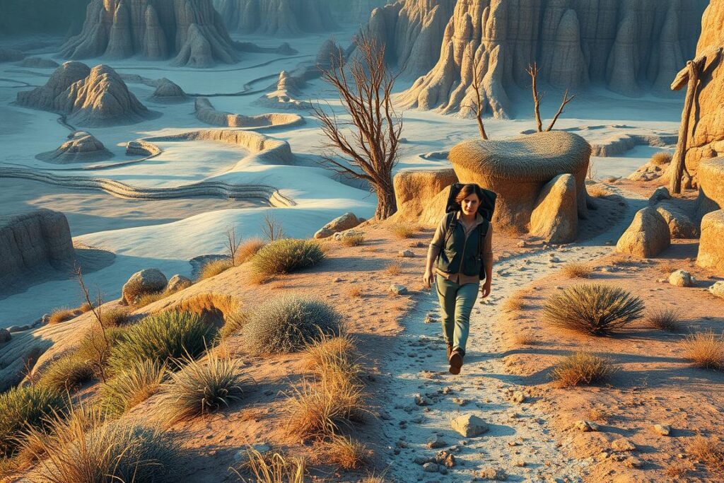 Osoba spacerująca po nieznanej drodze symbolizująca odkrywanie nowych możliwości w sennik drogi