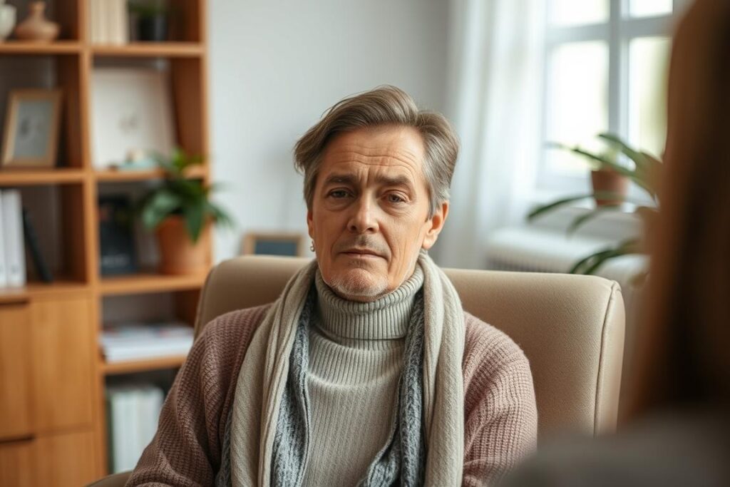 Osoba w trakcie terapii psychologicznej - sennik medyczny