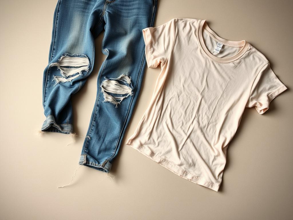 Podarte ubranie symbolizujące trudności życiowe w sennik ubranie