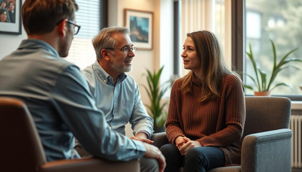 Psycholog rozmawiający z pacjentem o snach - sennik medyczny