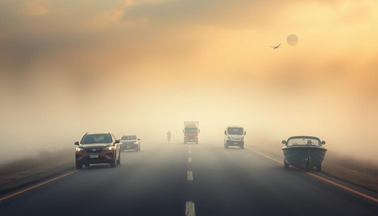 Różne pojazdy symbolizujące podróż przez życie w kontekście sennik pojazdy