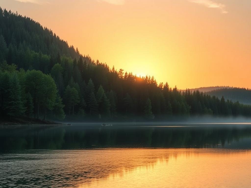 Spokojny krajobraz symbolizujący wewnętrzny spokój po interpretacji snu - sennik wypadki