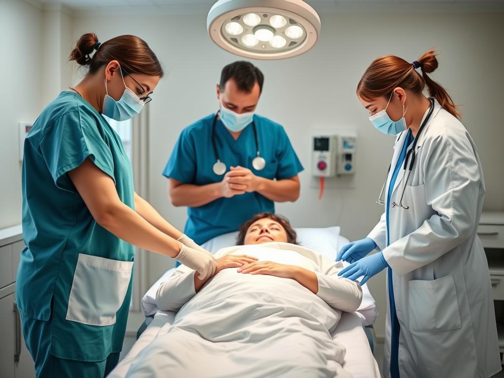 Zespół medyczny udzielający pomocy pacjentowi - sennik medyczny